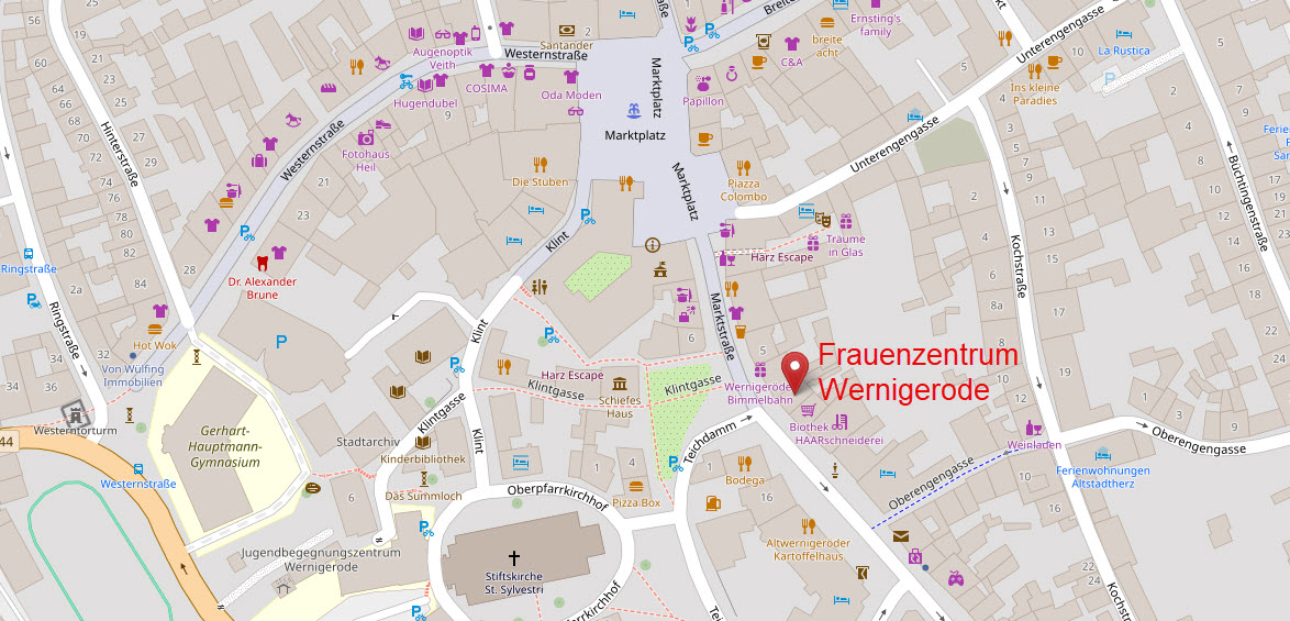Map Frauenzentrum Wernigerode